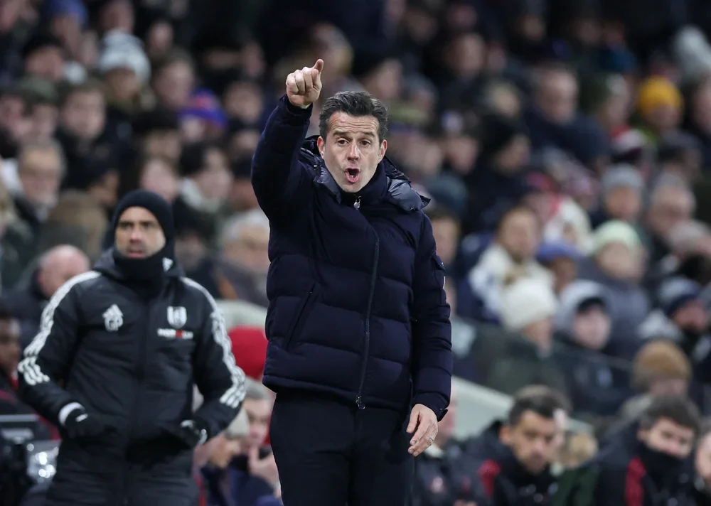 Soccer Football - Premier League - Fulham v Liverpool - Craven Cottage, London, Britain - January 4, 2026  Fulham manager Marco Silva reacts REUTERS/David Klein EDITORIAL USE ONLY. NO USE WITH UNAUTHORIZED AUDIO, VIDEO, DATA, FIXTURE LISTS, CLUB/LEAGUE LOGOS OR 'LIVE' SERVICES. ONLINE IN-MATCH USE LIMITED TO 120 IMAGES, NO VIDEO EMULATION. NO USE IN BETTING, GAMES OR SINGLE CLUB/LEAGUE/PLAYER PUBLICATIONS. PLEASE CONTACT YOUR ACCOUNT REPRESENTATIVE FOR FURTHER DETAILS..